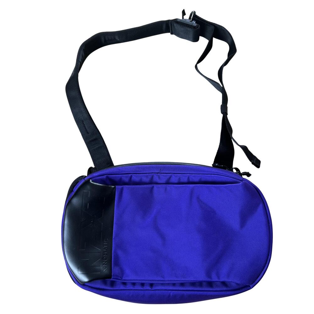 NZXT Crossbody Bag Mens Small Purple Sling Adjustable Lined Canvas Gaming